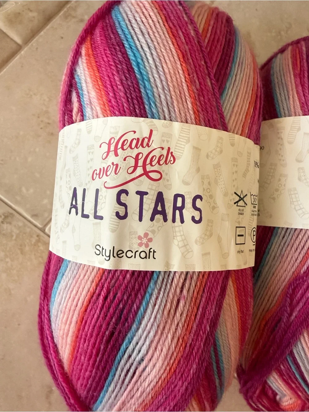 Head Over Heels All Stars Multicolor Yarn - Pink Mix - Splash